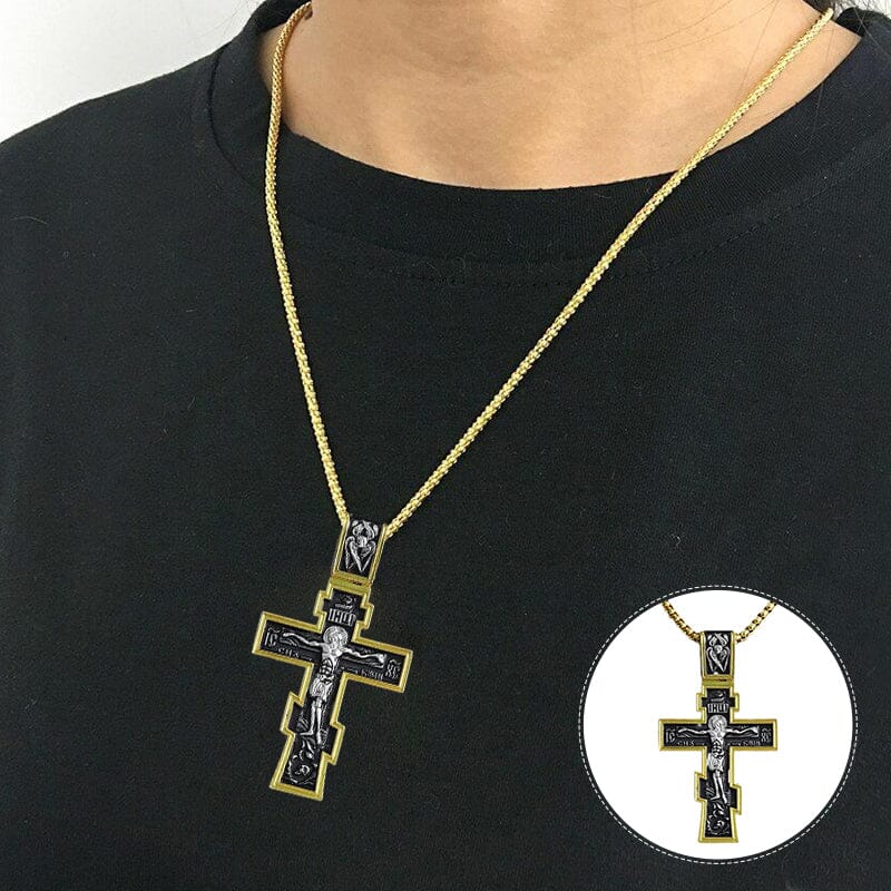 Vintage Cross Necklace Luvikno