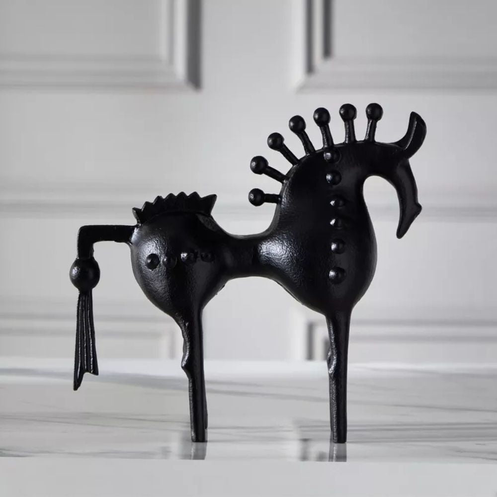 Abstrakt Metall Hest Skulptur | Luvikno