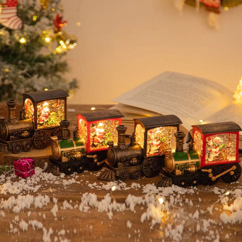 Christmas Crystal Floating Snow Train Light | Luvikno
