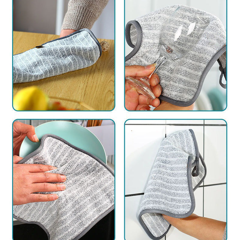 Bambus Gjenbrukbart Rengjøringsfatklut | Luvikno