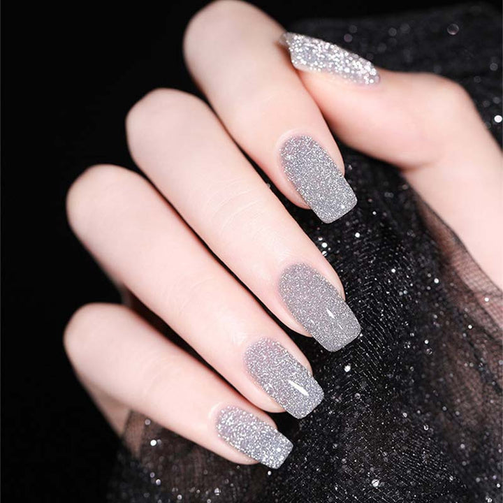 Glitter og diamant neglelakk (8ml) | Luvikno