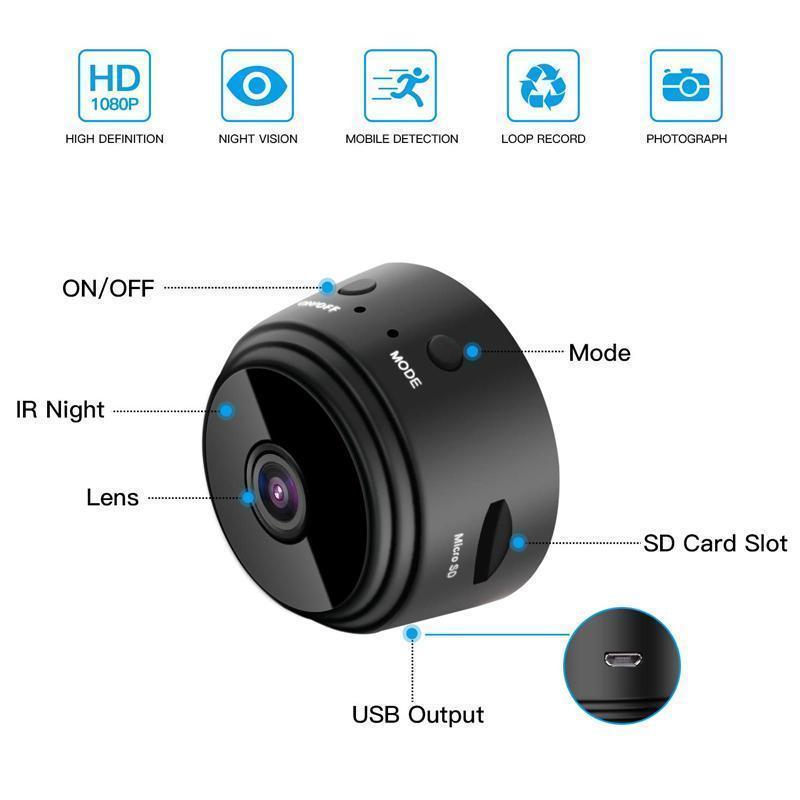 1080p Magnetisk WiFi Mini Kamera-RV Campingvogn Bakovervendt Kamera Luvikno