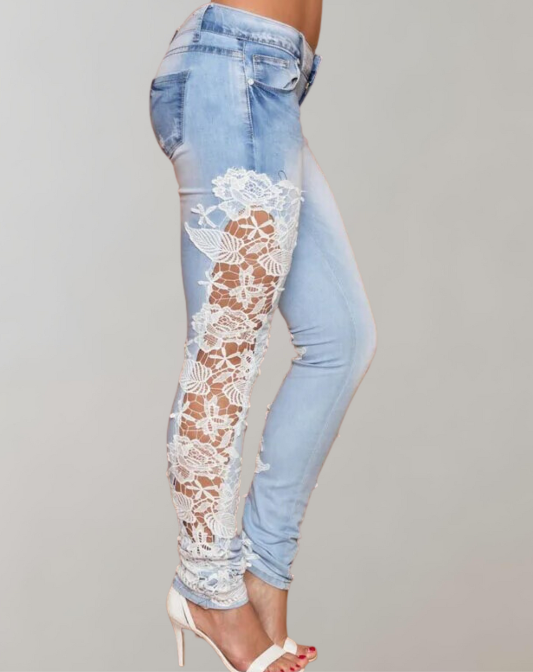 Luvik | Stretch Denim-housut Kukallisella