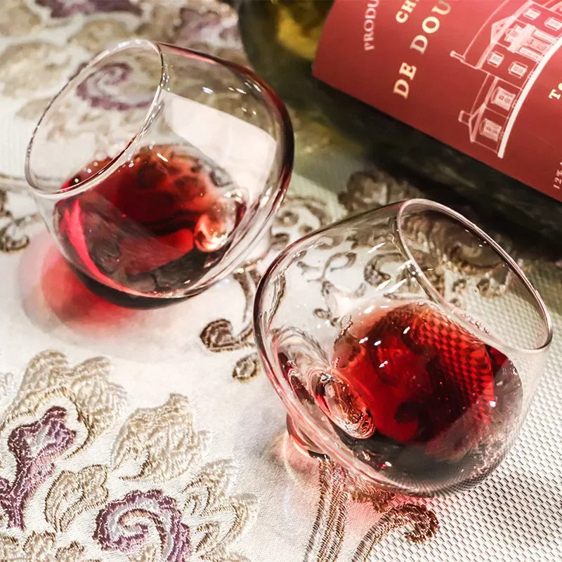 Belly Whiskey og Ølglass - Roterende Tumbler for Cocktails, Vin og andre Drinker Luvikno