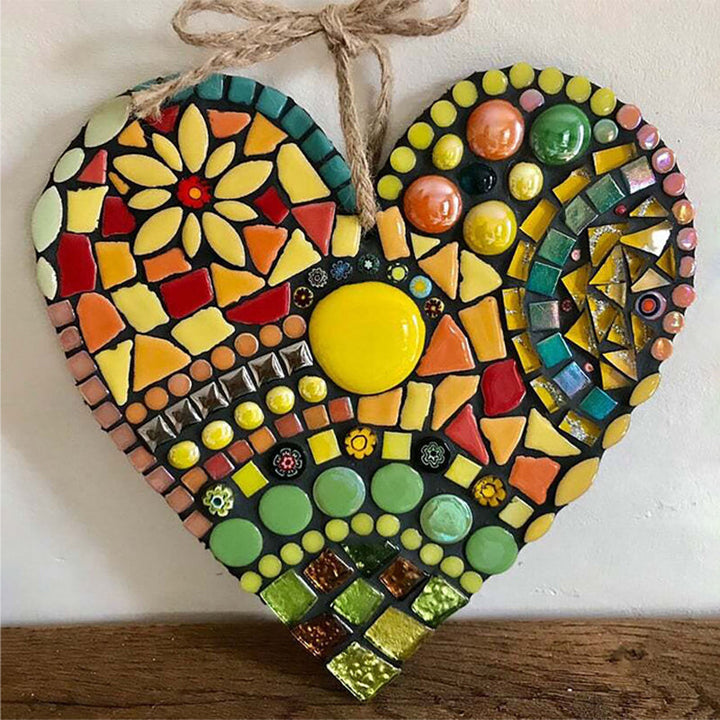 Large Garden Mosaic Heart Decoration | Luvikno