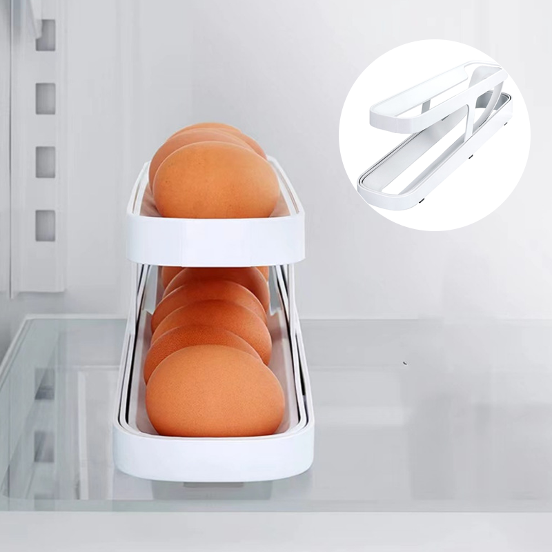 Automatisk rulle-egg-hylleholder-lagringsboks | Luvikno