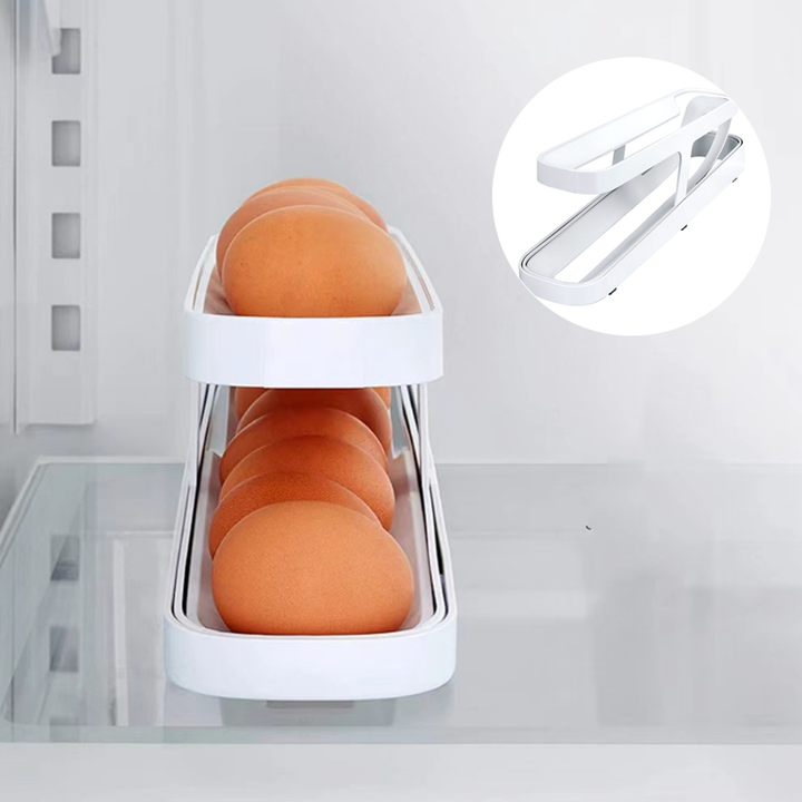 Automatisk rulle-egg-hylleholder-lagringsboks | Luvikno
