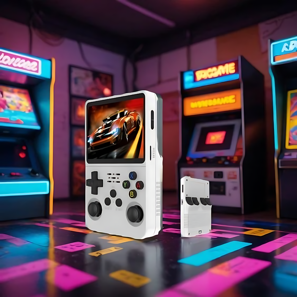 Retro Håndholdt Spillkonsoll med HD Skjerm & USB Lading Luvikno
