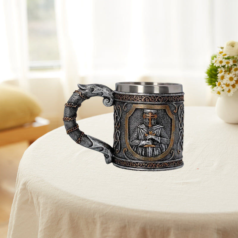 Kreativ rustfritt stål middelalder krus tankard for øl kaffe | Luvikno