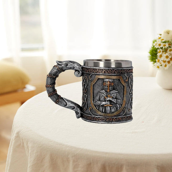 Kreativ rustfritt stål middelalder krus tankard for øl kaffe | Luvikno