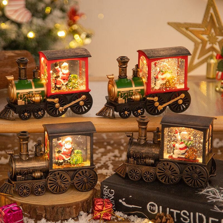 Christmas Crystal Floating Snow Train Light | Luvikno