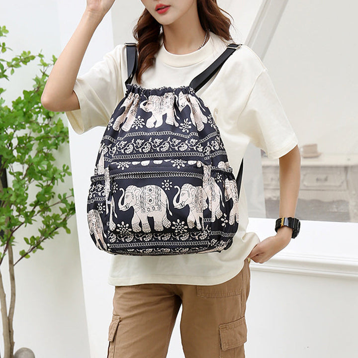 Drawstring skulderveske i etnisk stil | Luvikno