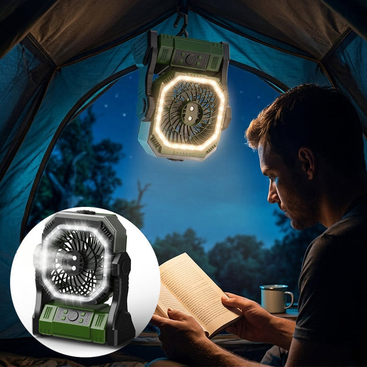 Oppladbar utendørs campingvifte lys | Luvikno