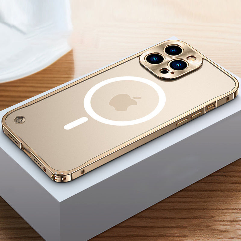 Magnetisk telefondeksel for iPhone med metallramme | luvikno
