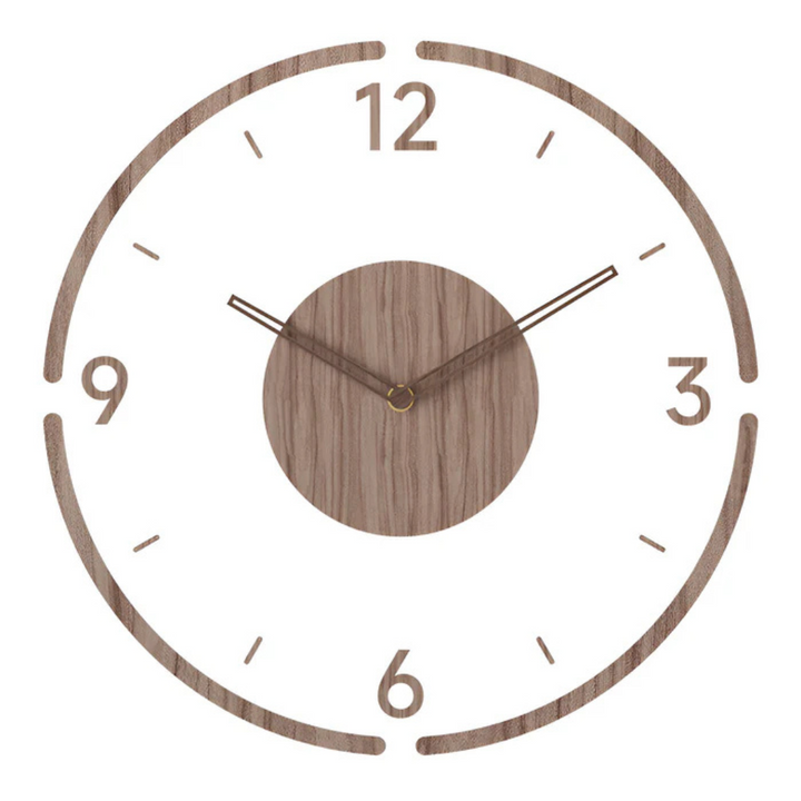 Silent Wall Clock WoodLight – Modern Clock with Acrylic Design for Living Room | Luvikno