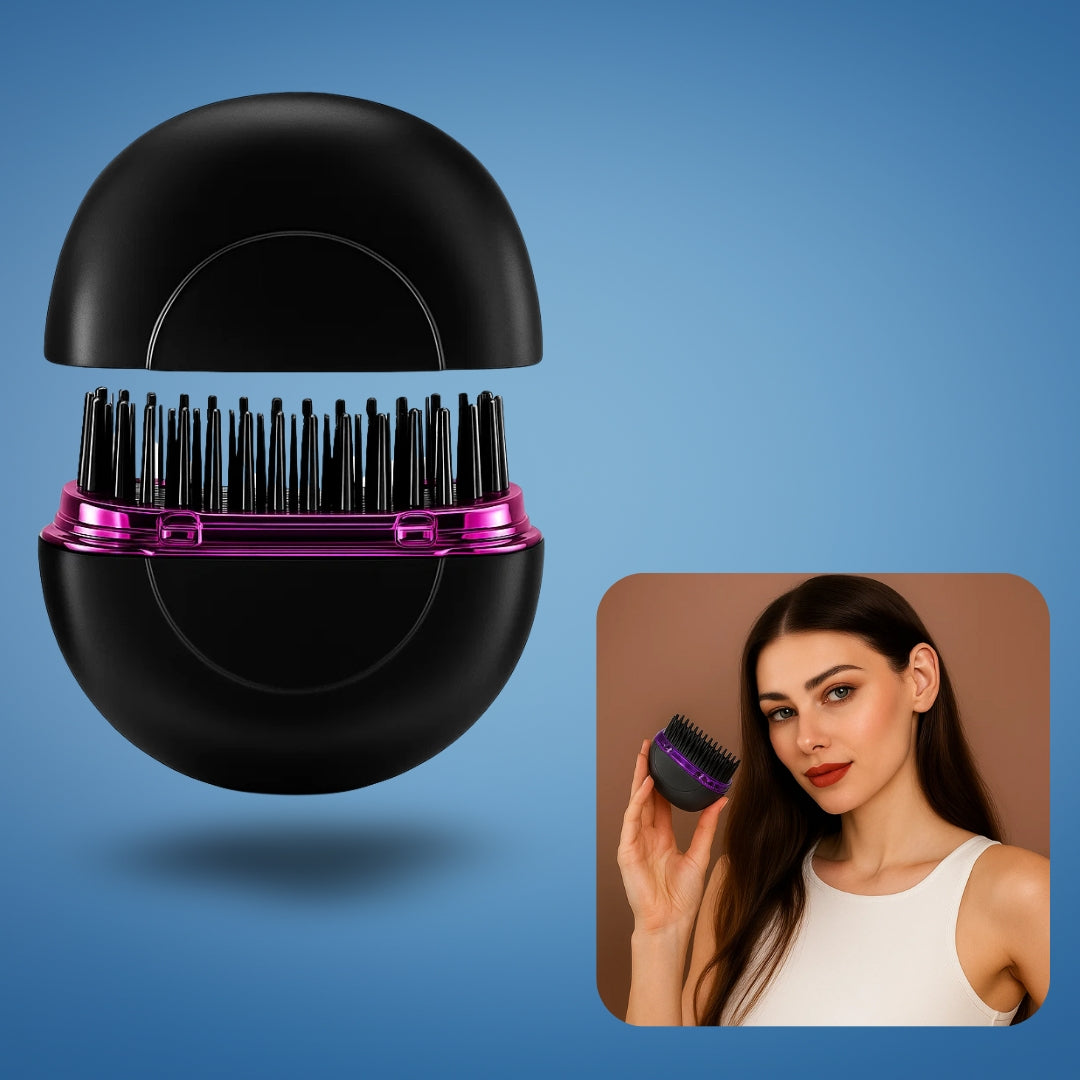 Rask oppvarming – Mini kamdesign – Frizz-fri finish – Rask oppfriskning for reise og daglig bruk Luvikno