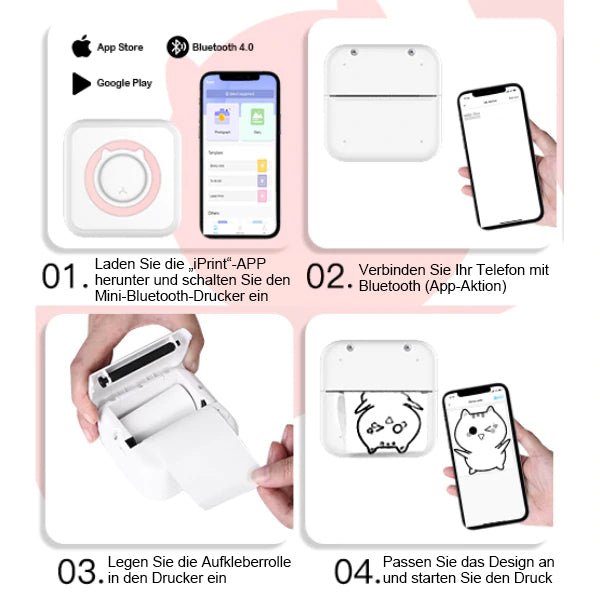 Praktisk Mini Pocket Printer | Luvikno