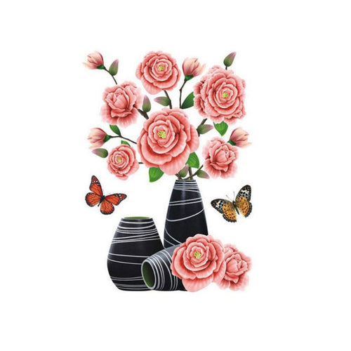 DIY Plantevase 3D Stereo Klistremerker Selvklebende | Luvikno