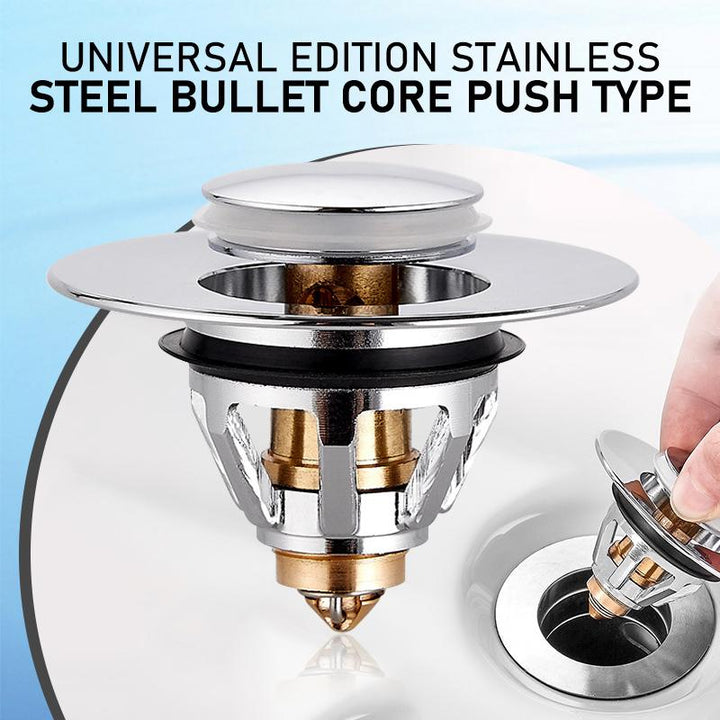 Universal rustfritt stål pop-up avløpsfilter | Luvikno
