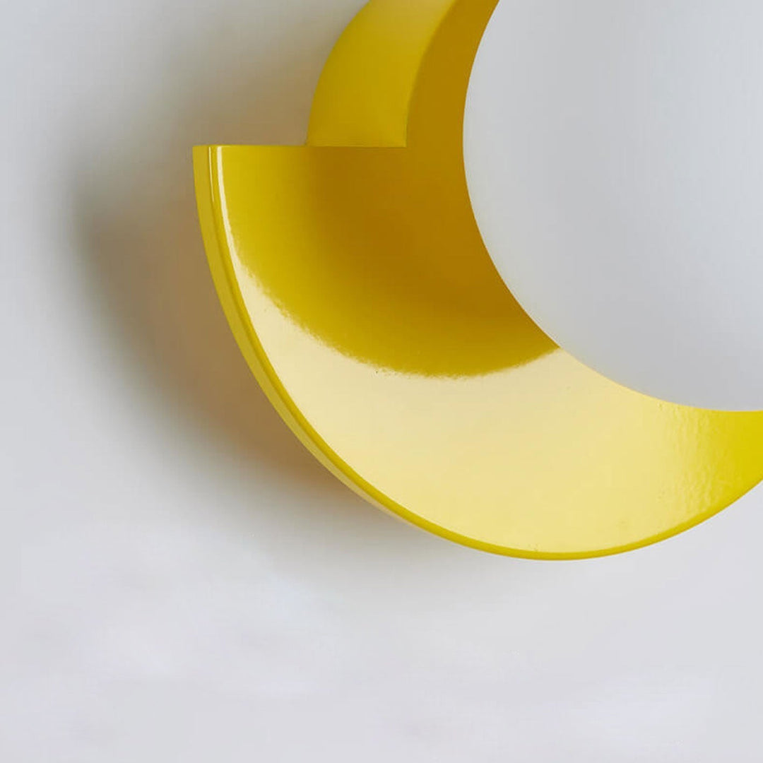 Glass Globe Wall Light with Colourful Base Luvikno