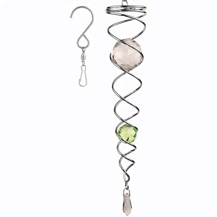 Vindklokker Dekor Krystall Sentralkule Spiral Hale Vindspinner Stabiliser | Luvikno