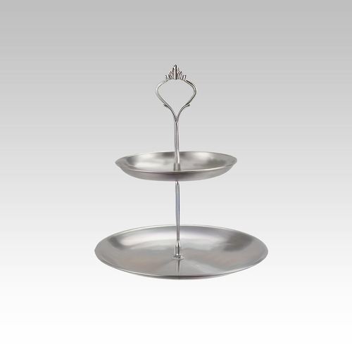 SteelTower - Elegant Triple Serving Plate for Parties Luvikno