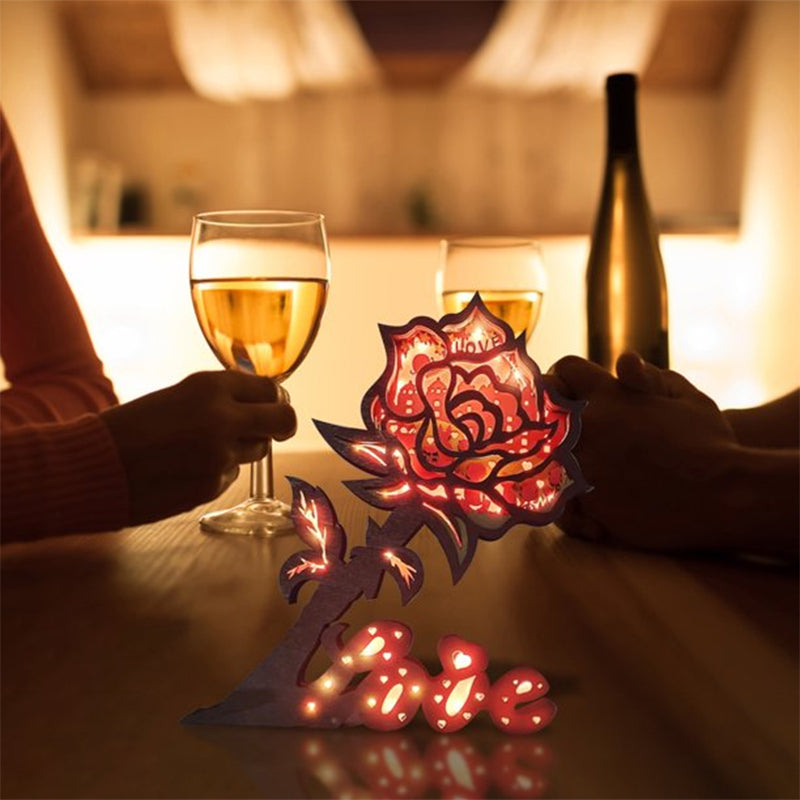 Valentinsdag 3D Treutskjæringer Ornamenter | Luvikno