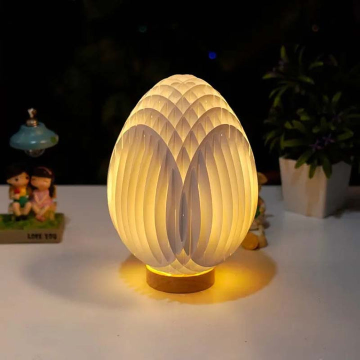 Påske 3D Papp Skrivebord Lampe med Lysende Base | Luvikno