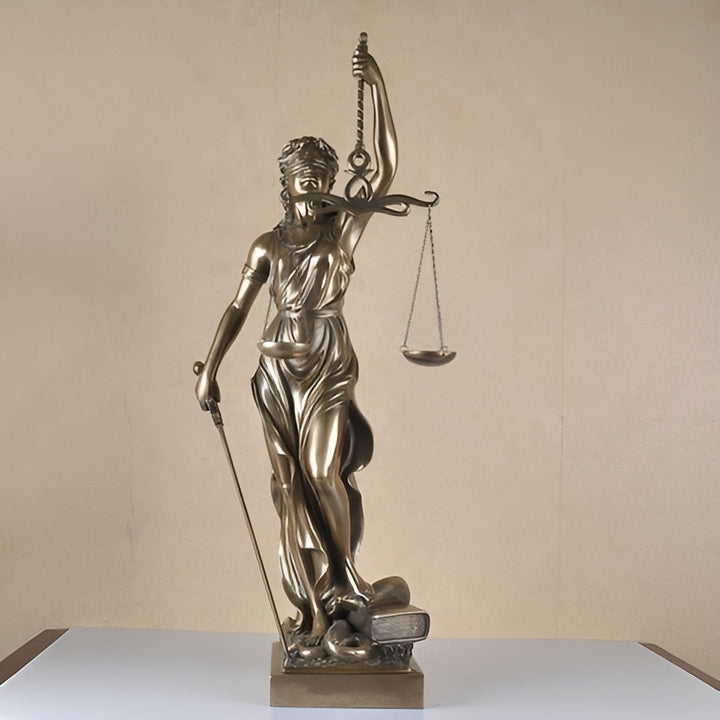 Statue av Rettferdighetens Gudinne – En elegant dekorativ skulptur av Justitia | Luvikno