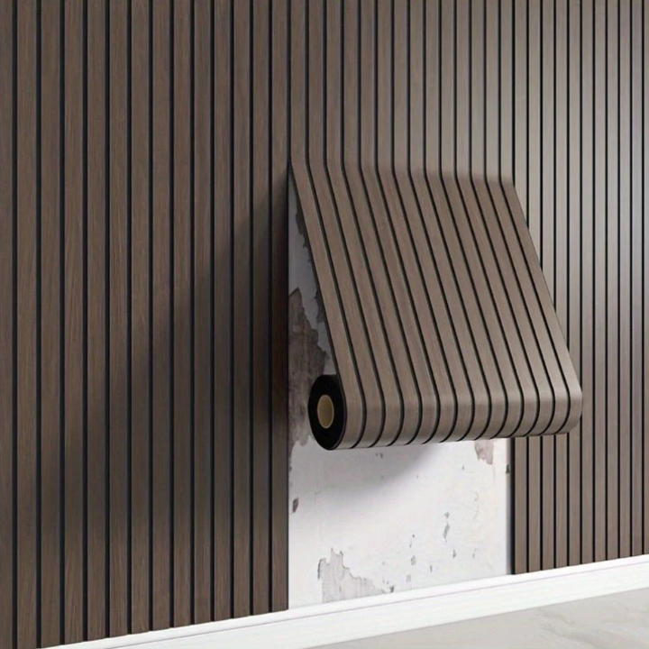 Veggedekorasjon 3D Tre-look PVC Panel Selvklebende Vanntett Luvikno