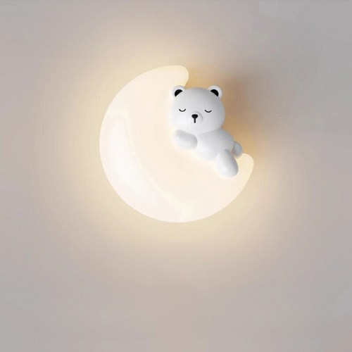 PandaGlow Lampe - Søt LED Vegglampe for Barn Luvikno