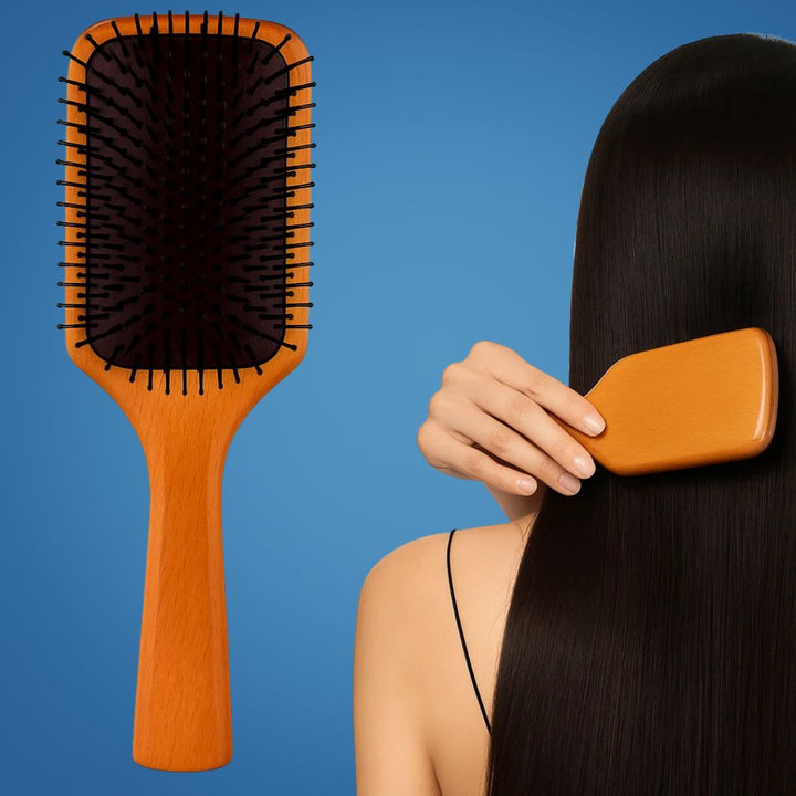 Static Detangling Brush – Frizz Control – Air Cushion Pad – Reduces Breakage – Adds Smooth, Shiny & Healthy-Looking Hair Luvikno