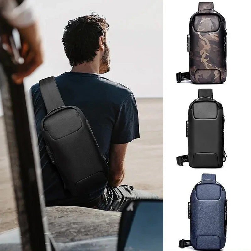 Luvikno | USB-ladeport Sling Anti-Tyveri Crossbody Bag