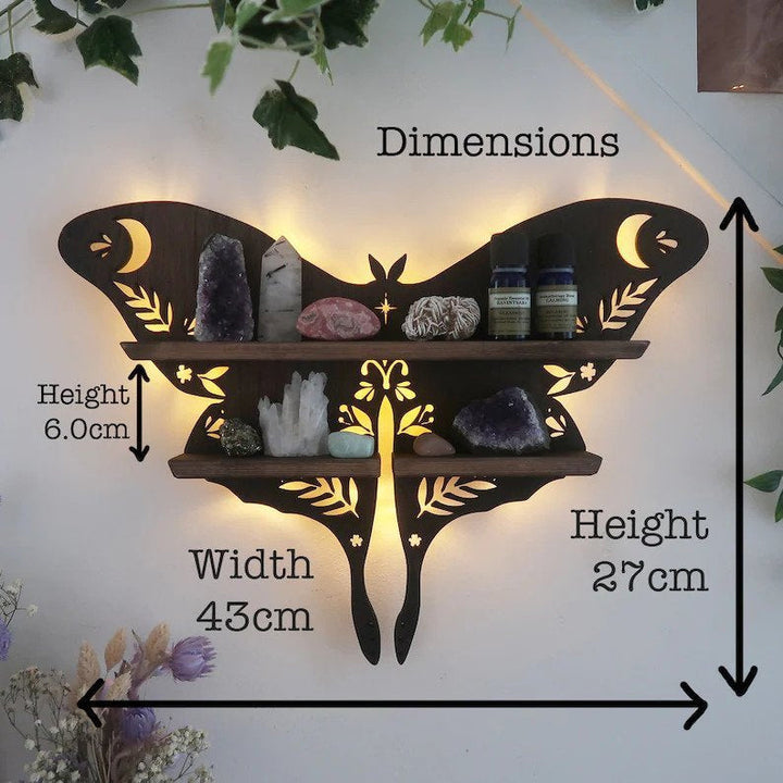 Luna Moth Lampe Krystallhyller | Luvikno