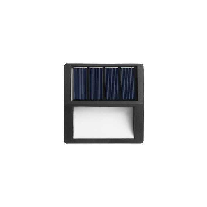 Utendørs solarmodul rund firkantet LED vanntett patio trappelys | Luvikno