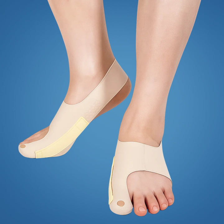 Smertereduserende gelpadding – Ultra-slim stretchstoff – Hverdagskomfort og justering for hallux valgus Luvikno