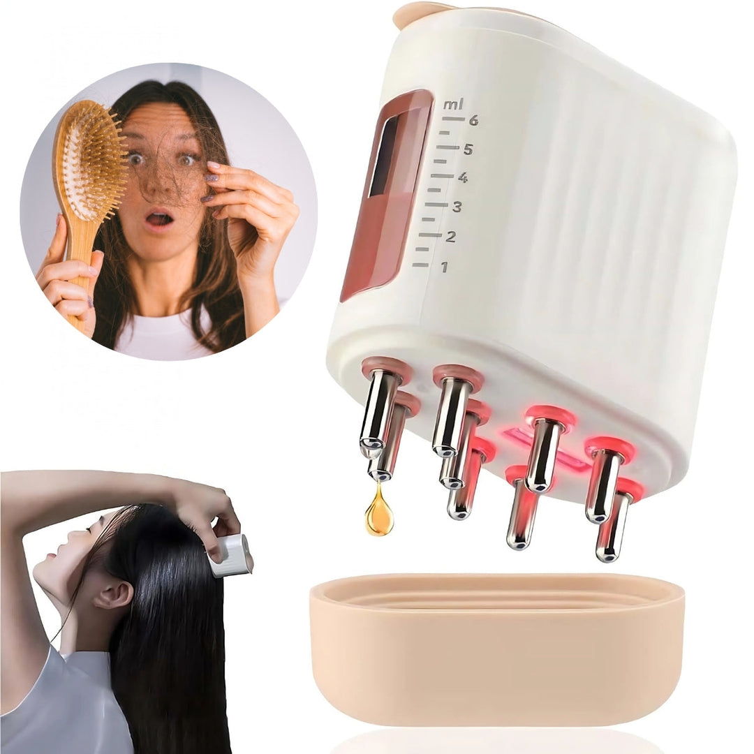 HairVibe Elektrisk Hodebunn Massager | Forbedret Blodgjennomstrømning – Stresslindring for å Fremme Hårvekst og Hodebunnhelse Luvikno