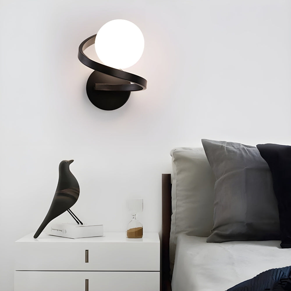 Spiral LED vegglampe med moderne design Luvikno