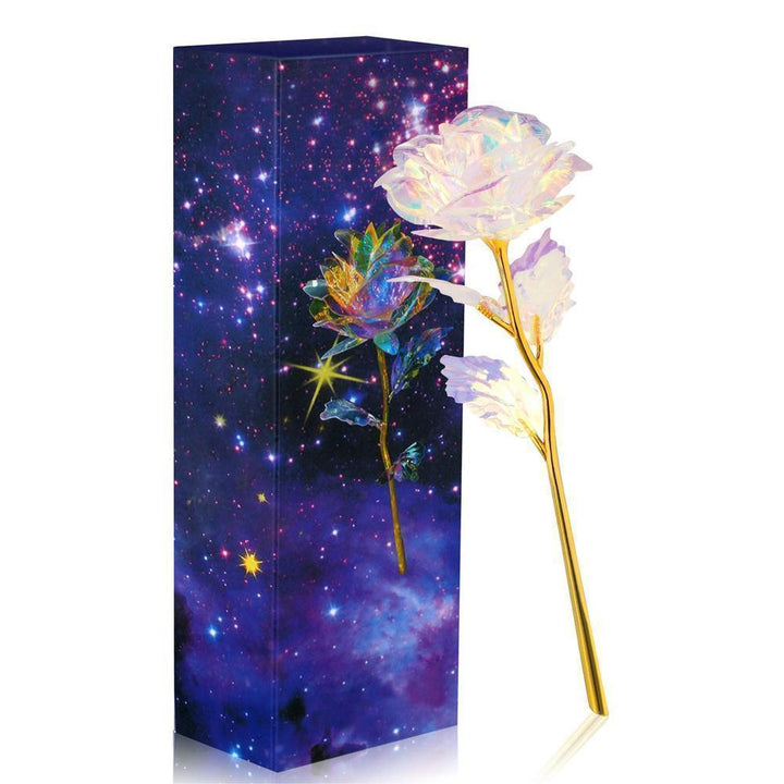 Fargerik Galaxy Rose med Kjærlighet | Luvikno