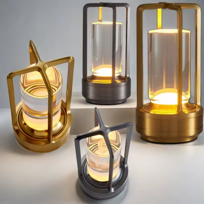 Luvikno | Varm LED Trådløs Bordlampe – Batteridrevet Nordisk Design - LED med Berøringskontroll, Egnet for Soverom, Hjem, Utendørs - Ideell Nattlampe