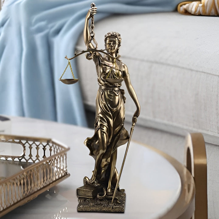 Statue av Rettferdighetens Gudinne – En elegant dekorativ skulptur av Justitia | Luvikno