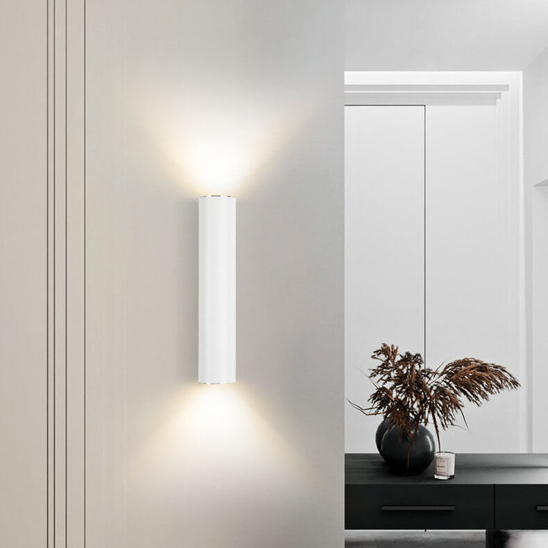Luvikno | Enkel Aluminium Sylinderformet 2-Lykt Vegglampe