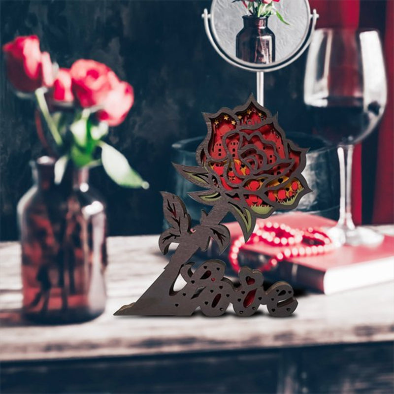 Valentinsdag 3D Treutskjæringer Ornamenter | Luvikno