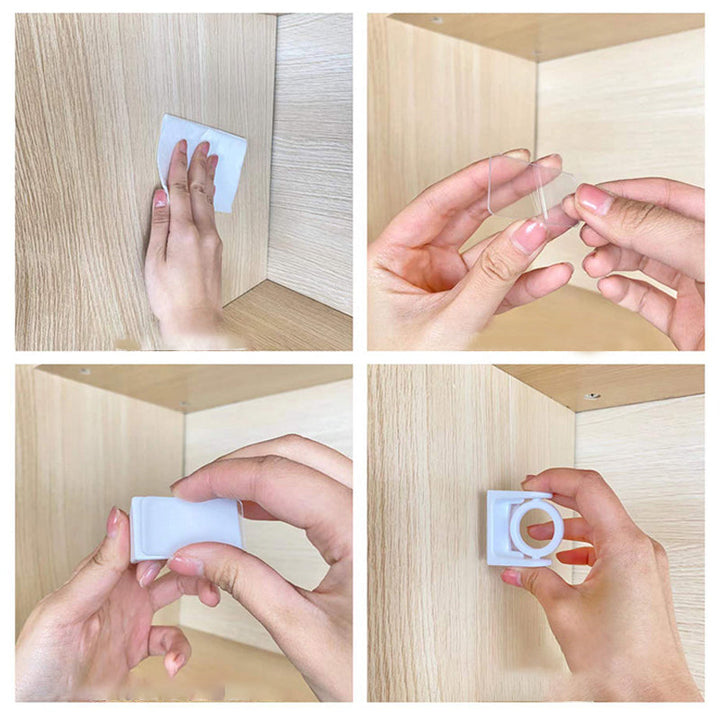 Nail-free justerbar stangbrakettfester (2 stk) | Luvikno