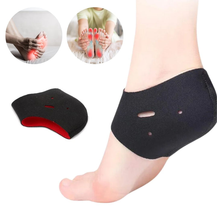SootheSteps Hæl Sokker | Dempende Støtte for Tørre Sprukne Hæler - Plantar Fasciitis Lindring - Ideell for Daglig Bruk Luvikno