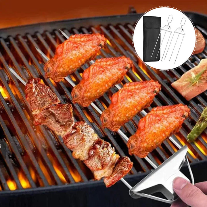 3 Way Grillspyd, Rustfritt Stål Spyd for BBQ | Luvikno