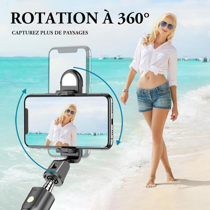 Tripod for selfie stick with Bluetooth remote control | Luvikno