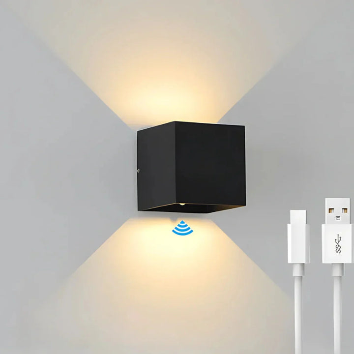 Moderne svart aluminium vegglampe Luvikno