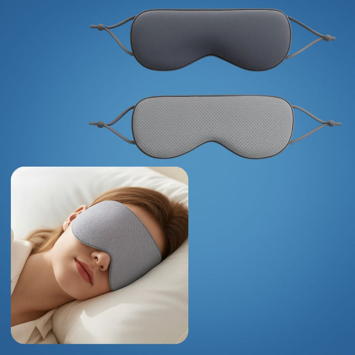 Dual-Temperature Varm og Kald Sider – Full-dekning Blackout Design – For Reisende og Lys-sensitive Sover Luvikno