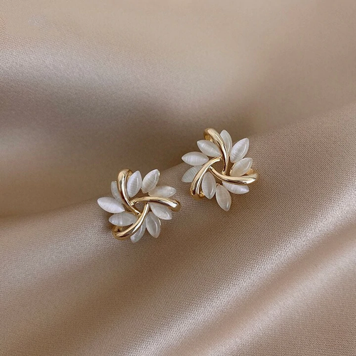 Chic Opal Floral Stud Øredobber Luvikno